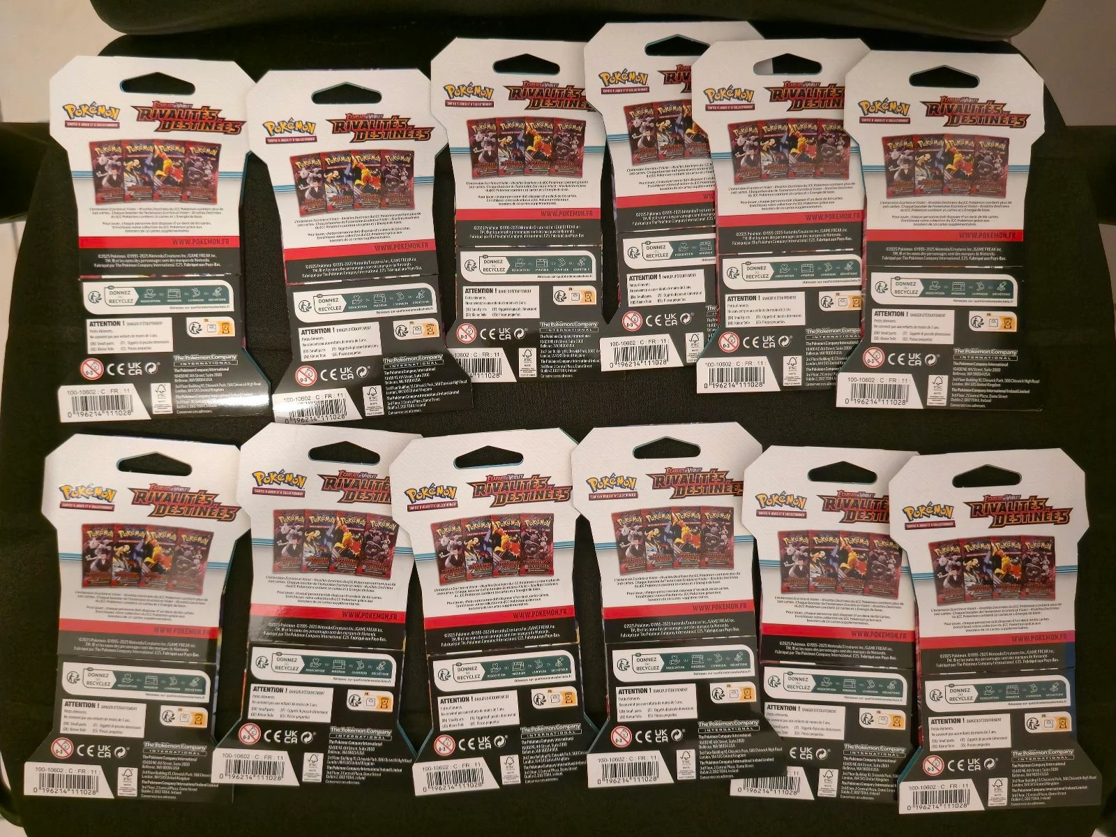 Pokémon Lot of 12 EV10 Destiny Rivalry Boosters in Blister Packaging in 3 Art Sets – photo 2